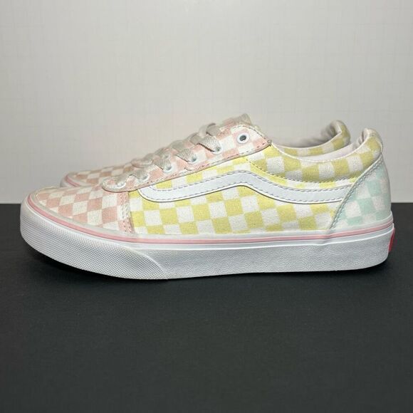 Womens/Girls VANS Old Skool Low Multicolor Checkered Sneakers / Size 5G - 6.5W - Picture 3 of 9